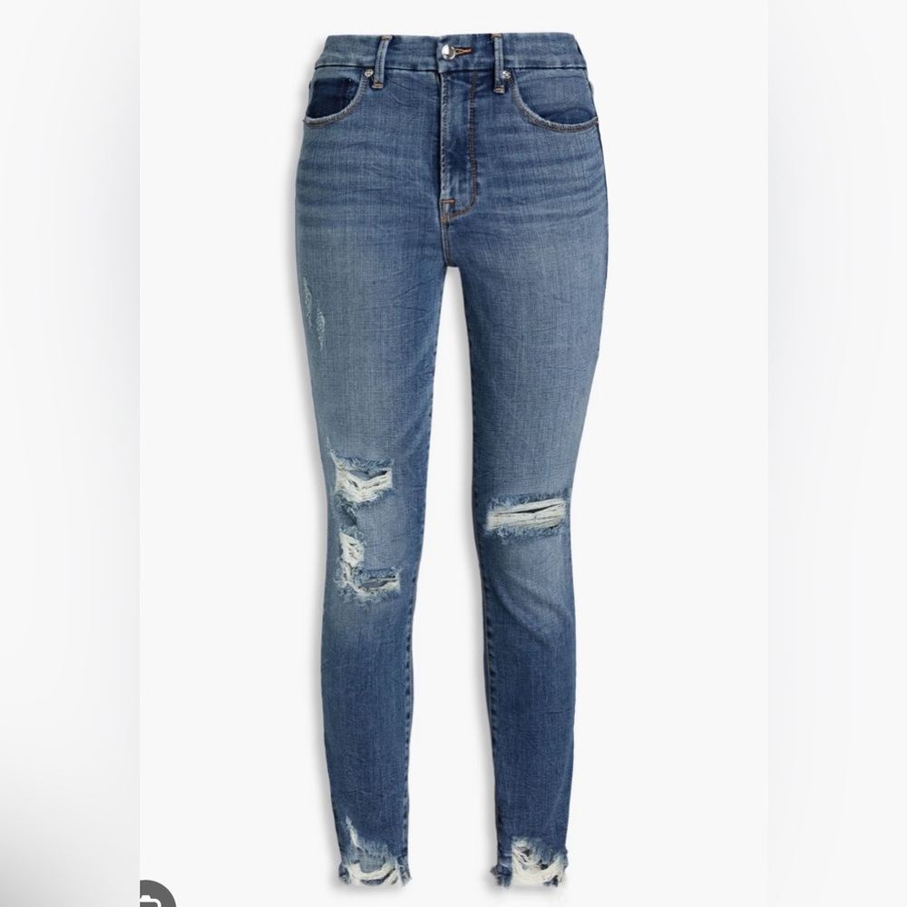 Good American distressed denim